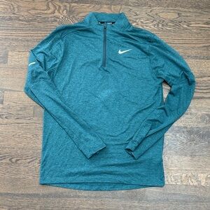 Nike Running Teal Long Sleeve Quarter-Zip Top